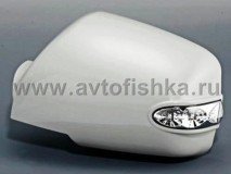 Kia Sportage (05-) накладки на боковые зеркала под покраску, со светодиодными поворотниками, комплект 2 шт.